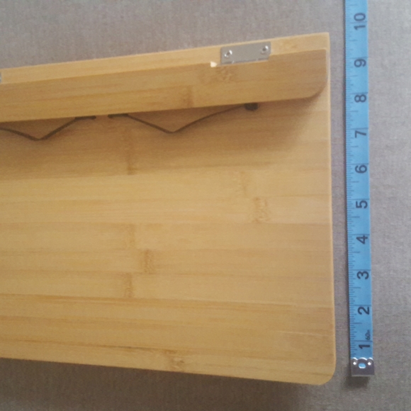 Bamboo Cookbook Stand, Folds Flat, Adjustable Height (approx. 13.5"x9.5") - Picture 7 of 8